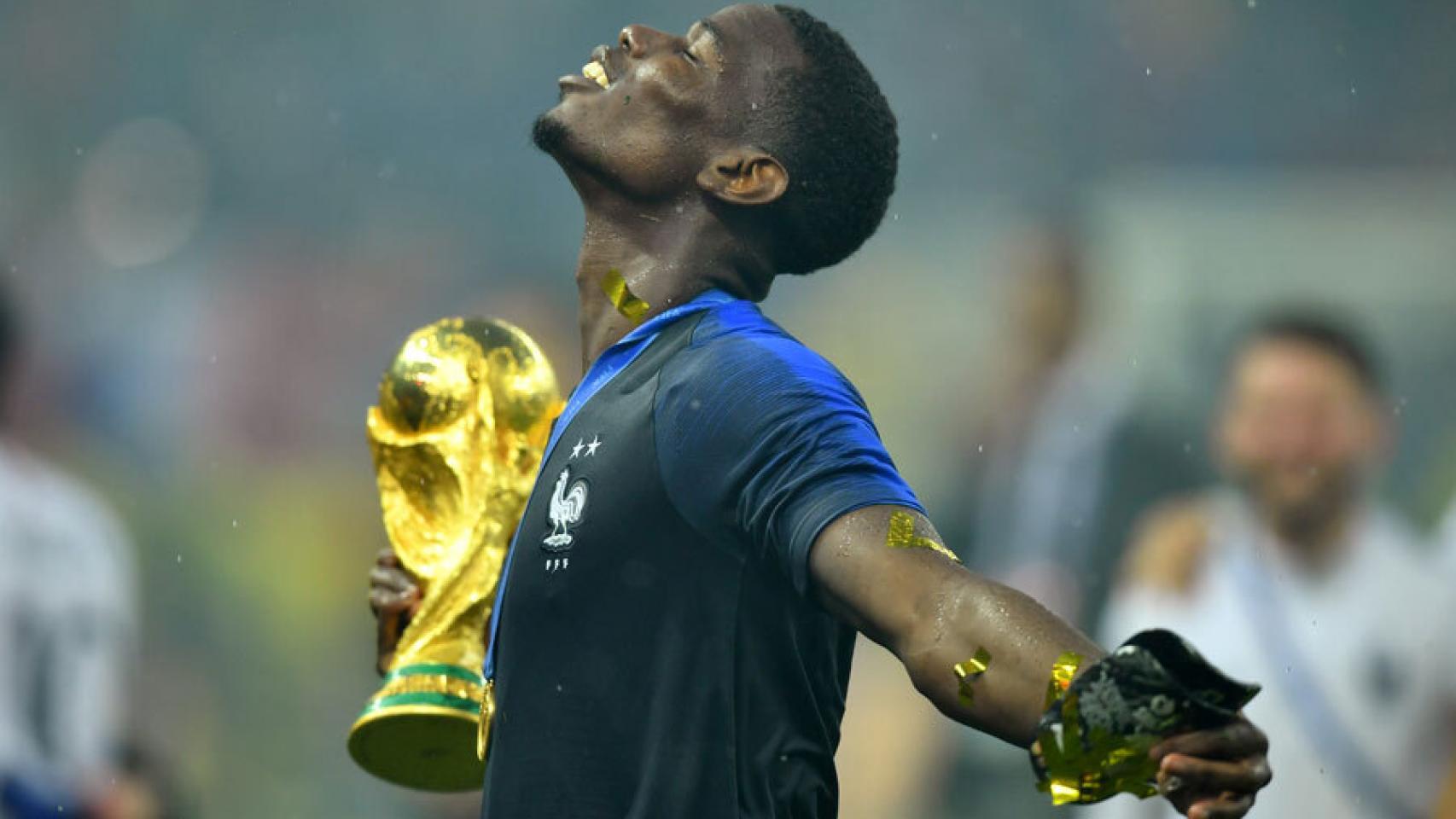 Paul Pogba, con la Copa del Mundo en Rusia 2018