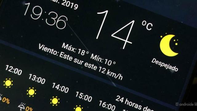 Una aplicación del tiempo completa y cargada de widgets