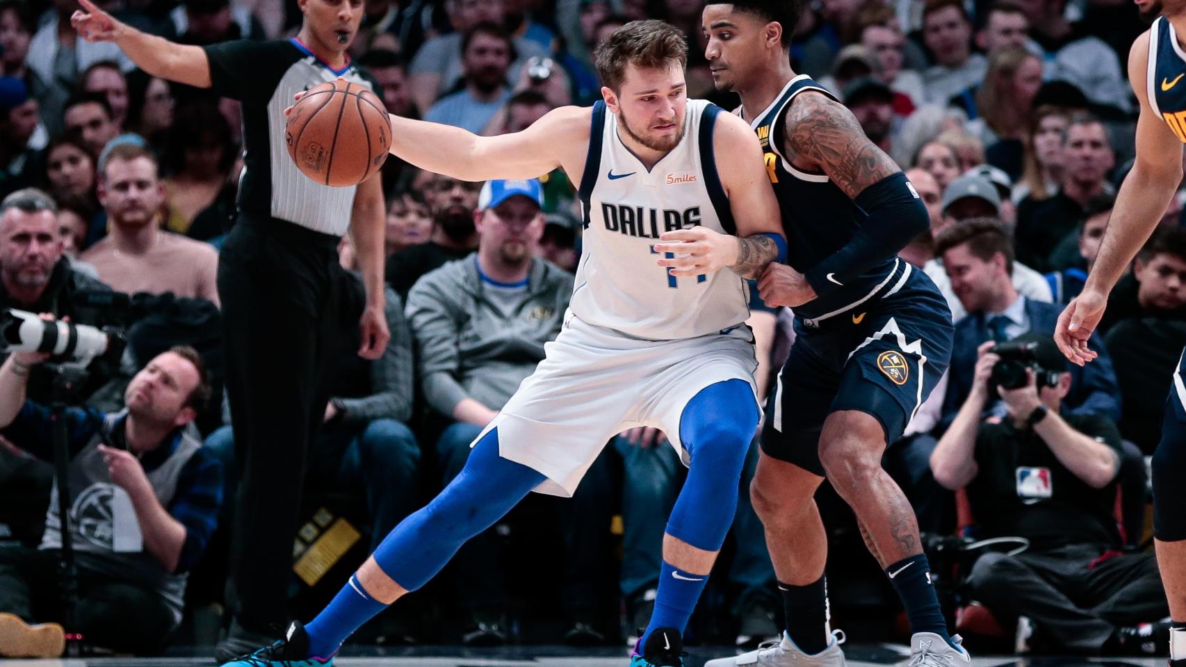 Doncic durante un partido contra los Nuggets