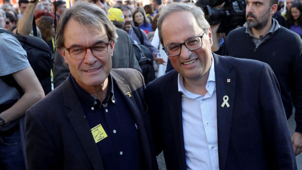 Artur Mas y Quim Torra en la manifestación