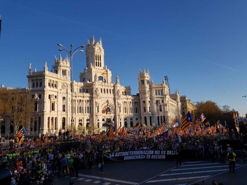 Vista de Cibeles en la manifestación