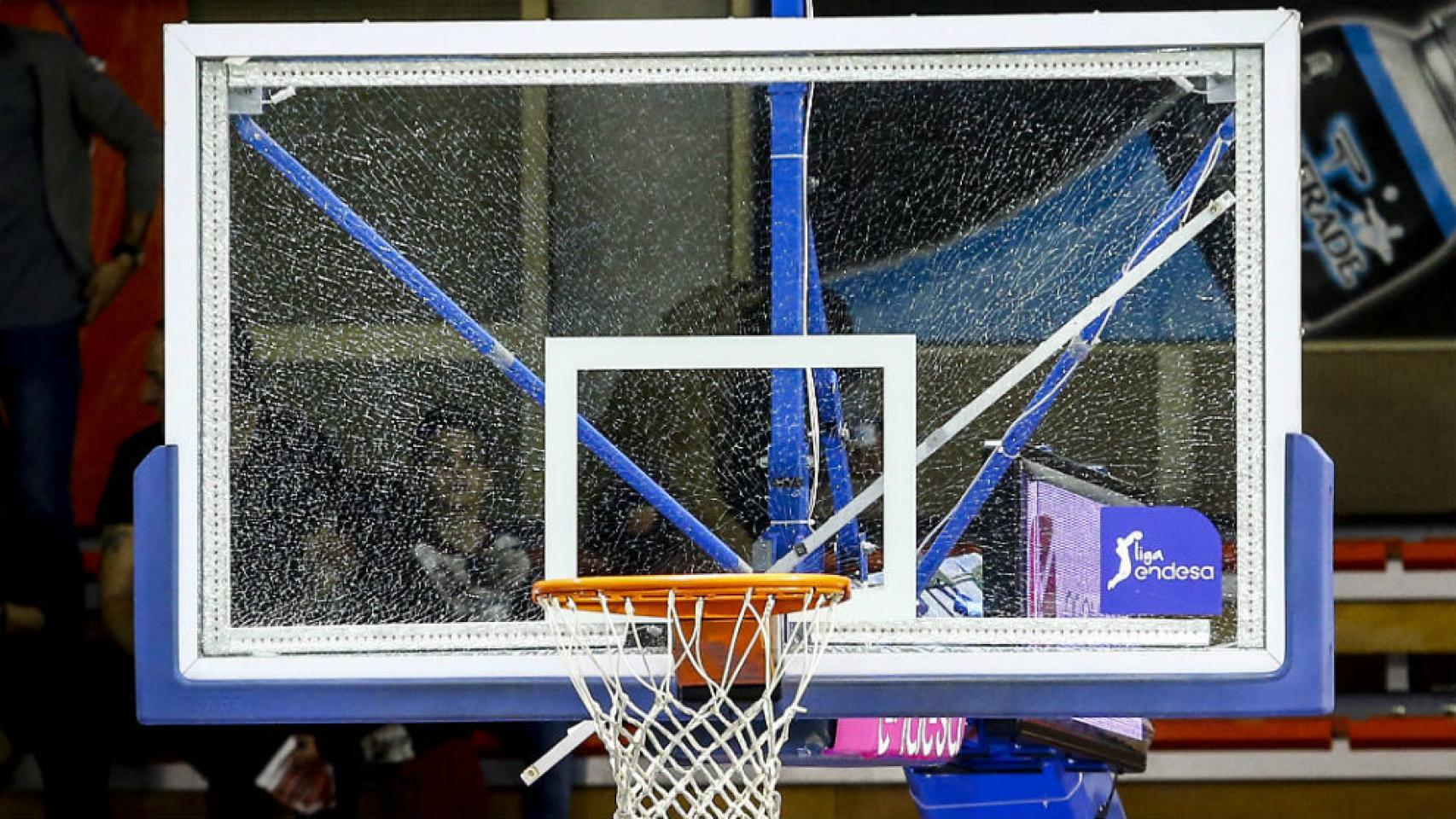 Así quedó el tablero en el fernando Martín de Fuenlabrada. Foto: ACB