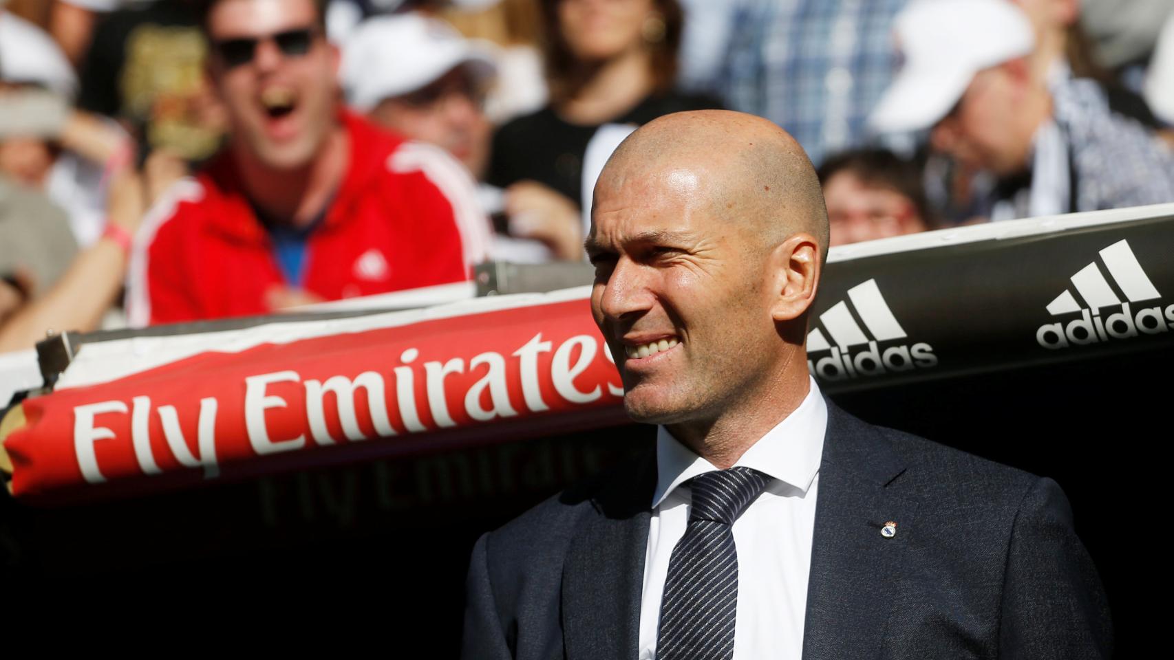 Zinedine Zidane, en el Santiago Bernabéu