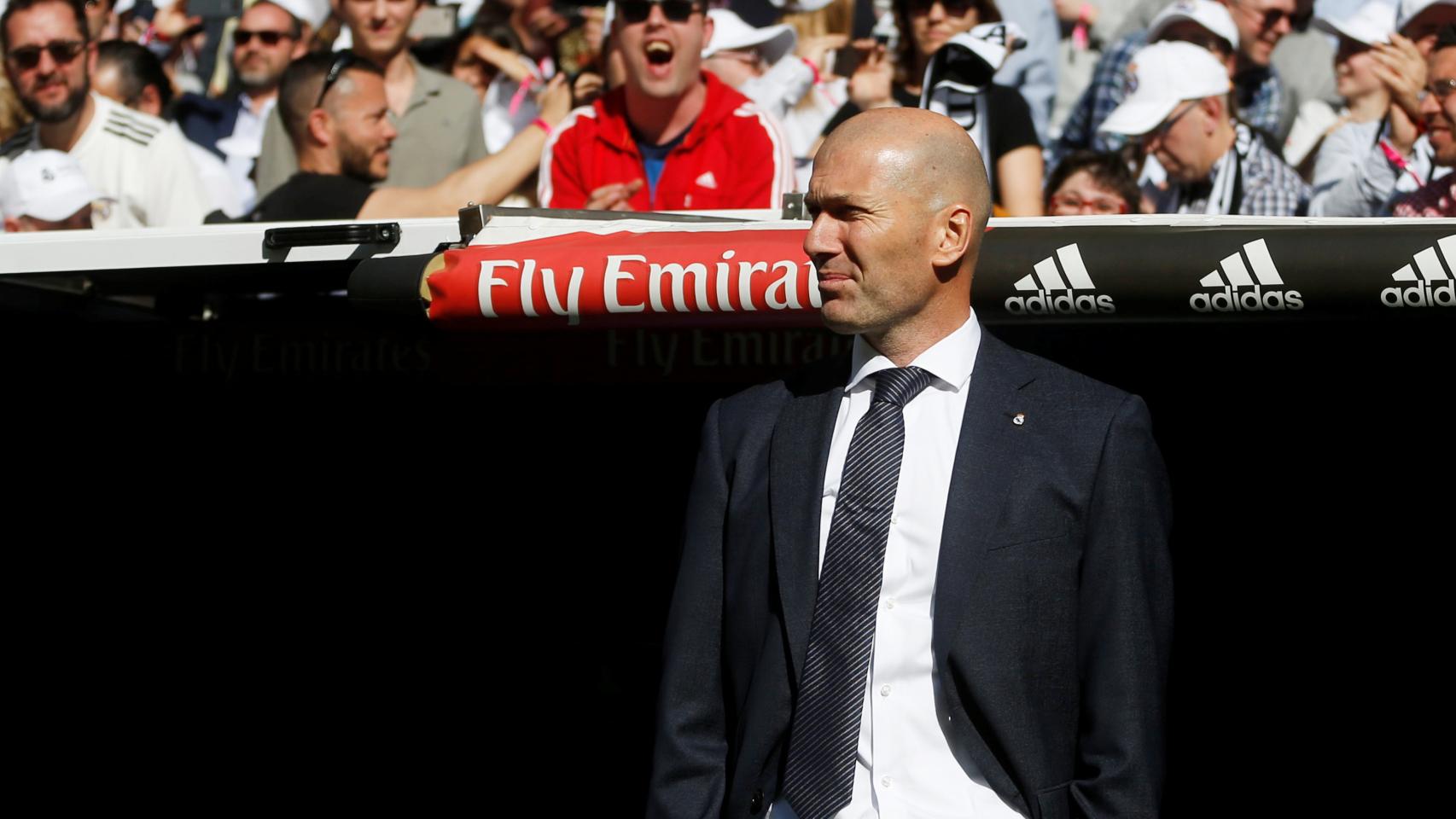 Zinedine Zidane, en el Santiago Bernabéu