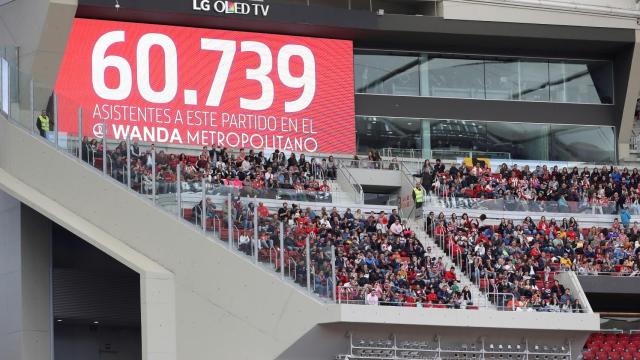 Récord de asistencia en la historia del fútbol femenino a nivel de clubes en el Atlético - Barceona