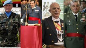 Los cuatro generales fichados por Vox: Asarta, Mestre, Rosety y Coll.