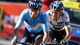 Nairo Quintana y Egan Bernal en la París-Niza