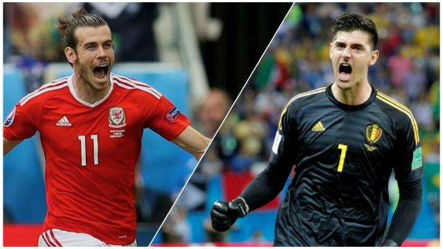 Bale y Courtois con sus respectivas selecciones