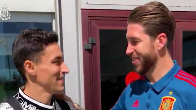 El especial reencuentro de Sergio Ramos con Jesús Navas en la Selección