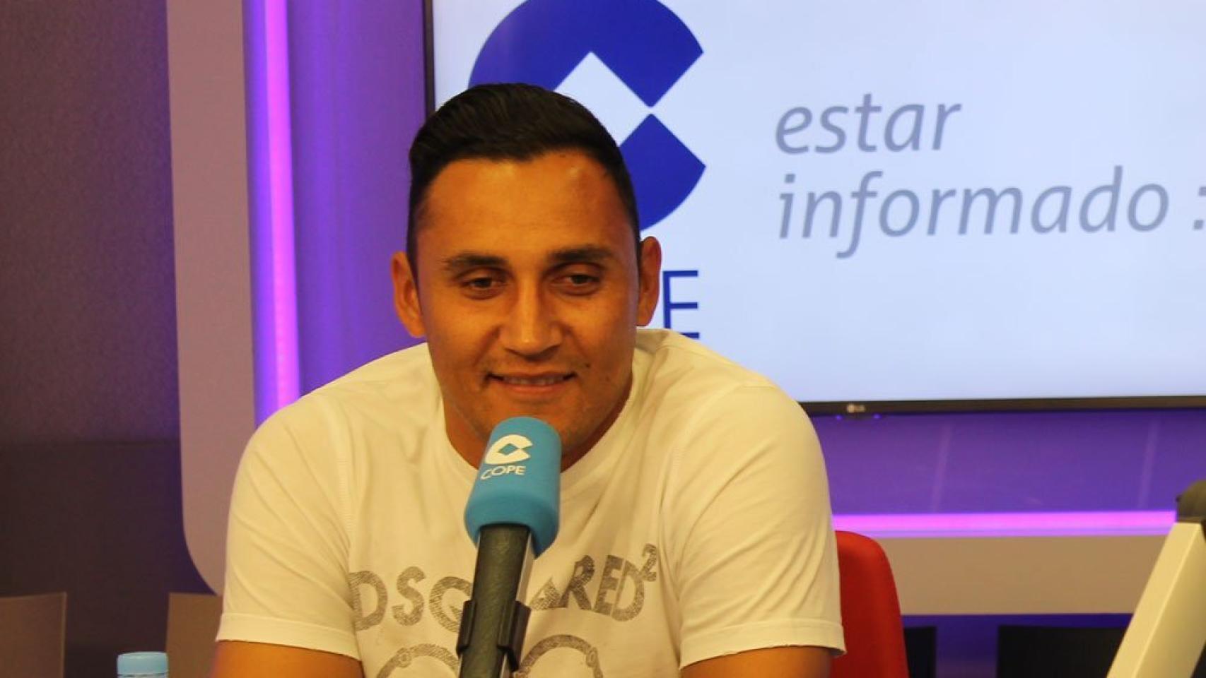 Keylor Navas en El Partidazo de COPE. Foto: Twitter. (@partidazocope)