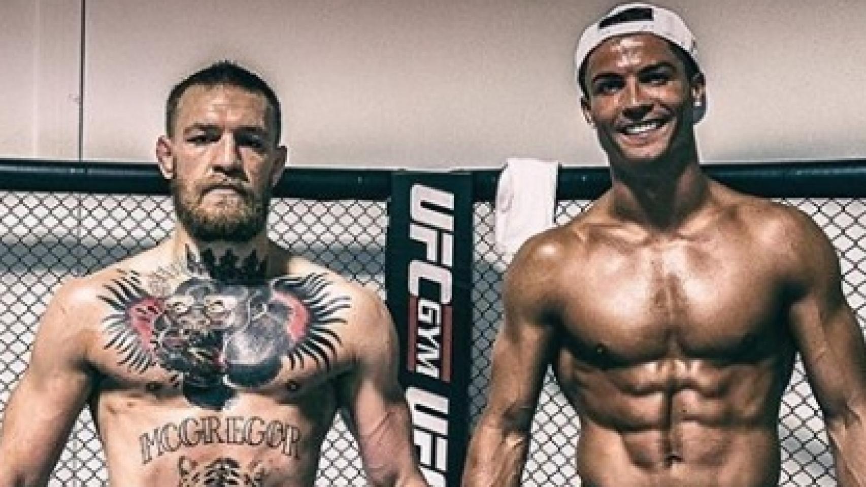 Connor McGregor y Cristiano Ronaldo. Foto: Instagram (@thenotoriousmma)