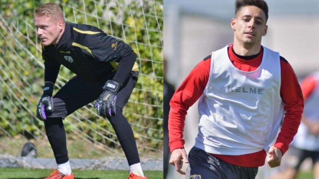 Montaje de Alberto García y Álex Moreno entrenado. Foto: rayovallecano.es