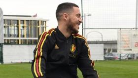 Eden Hazard, concentrado con la selección de Bélgica. Foto: Twitter (@belgiumfootball)