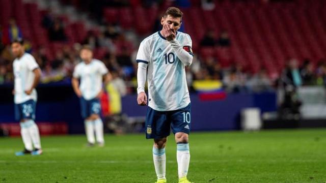 Messi en el amistoso contra Venezuela