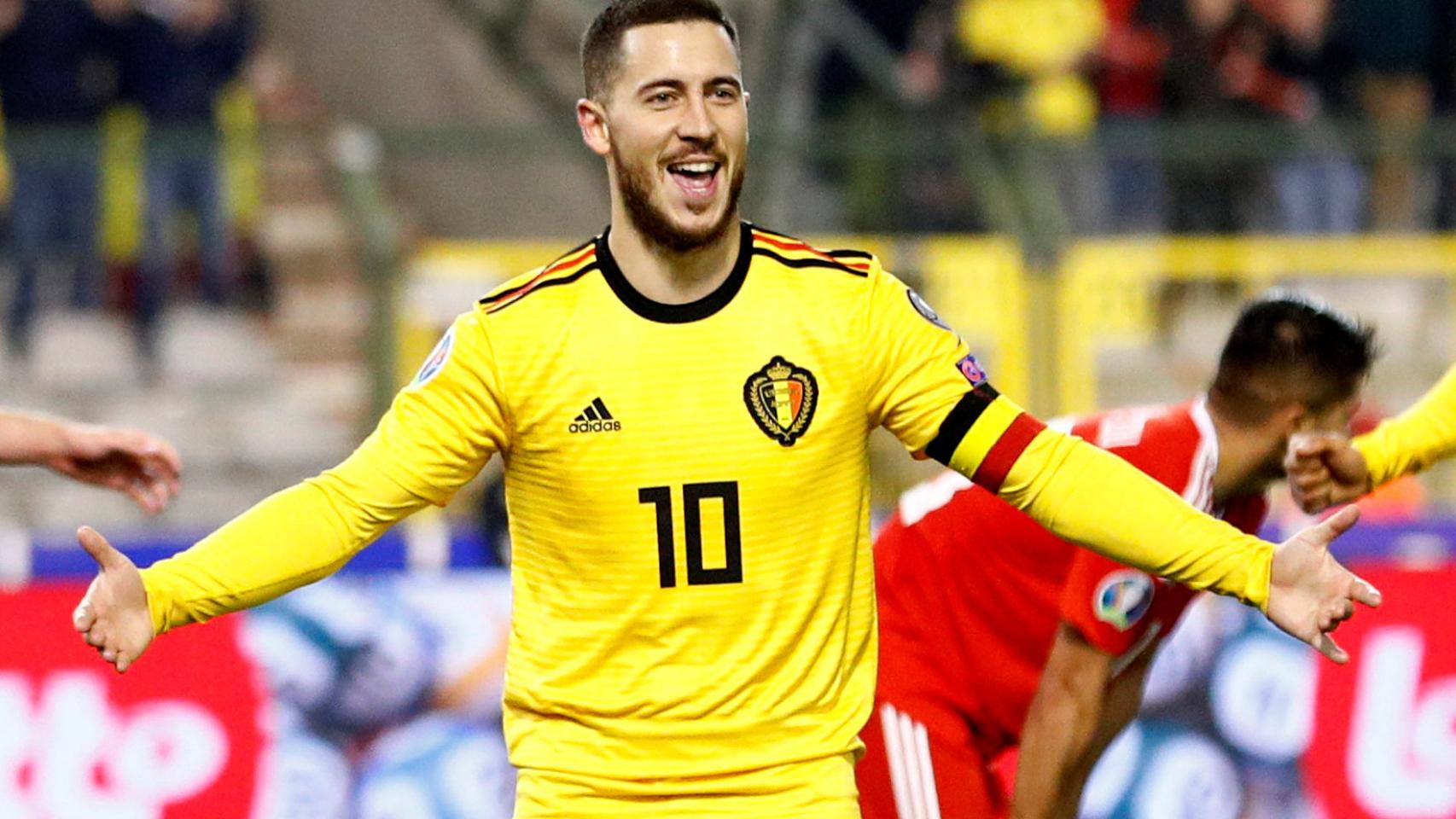 Eden Hazard, durante un partido de Bélgica