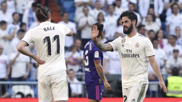 Bale e Isco celebran ante el Celta