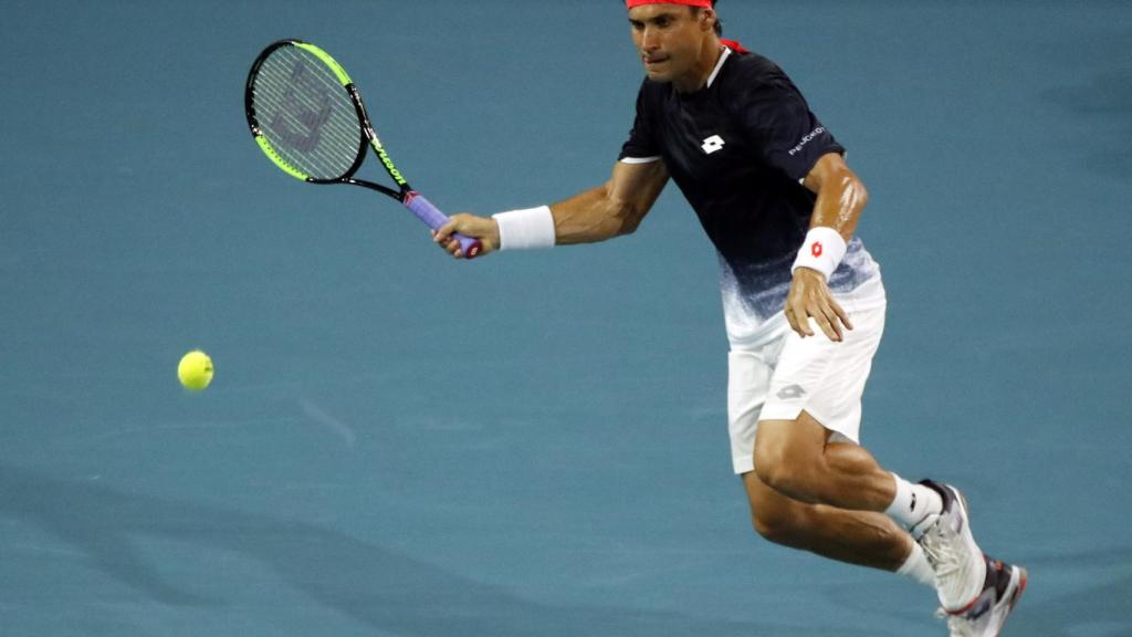 David Ferrer durante su enfrentamiento ante Zverev.