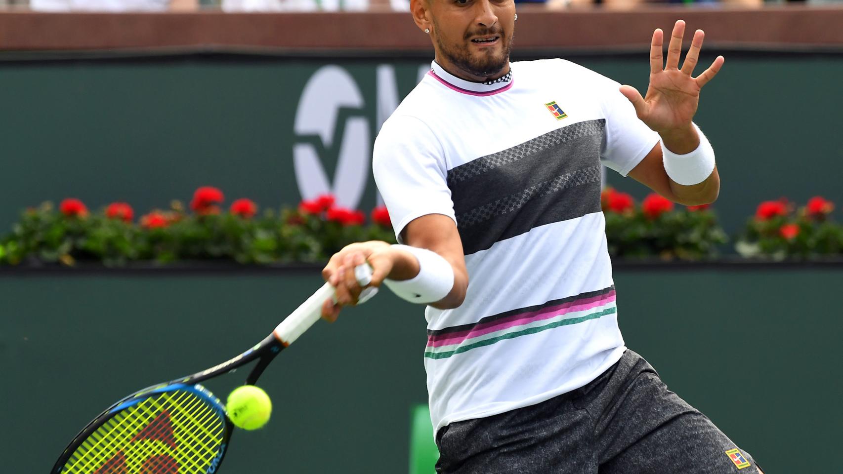 Kyrgios, durante un partido