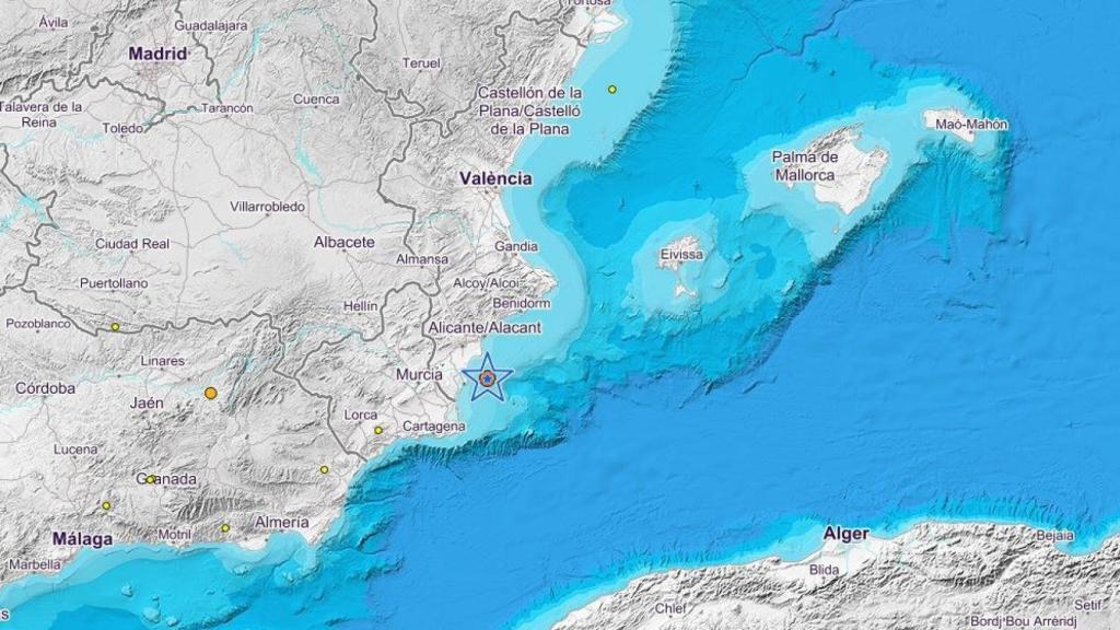 El temblor se ha dejado sentir en torno al cabo de Santa Pola.