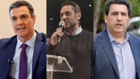 De izquierda a derecha, Pedro Sánchez, Lorenzo Sánchez Gil y el empresario David Marjaliza.