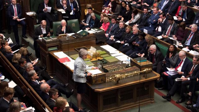 May, en el Parlamento británico