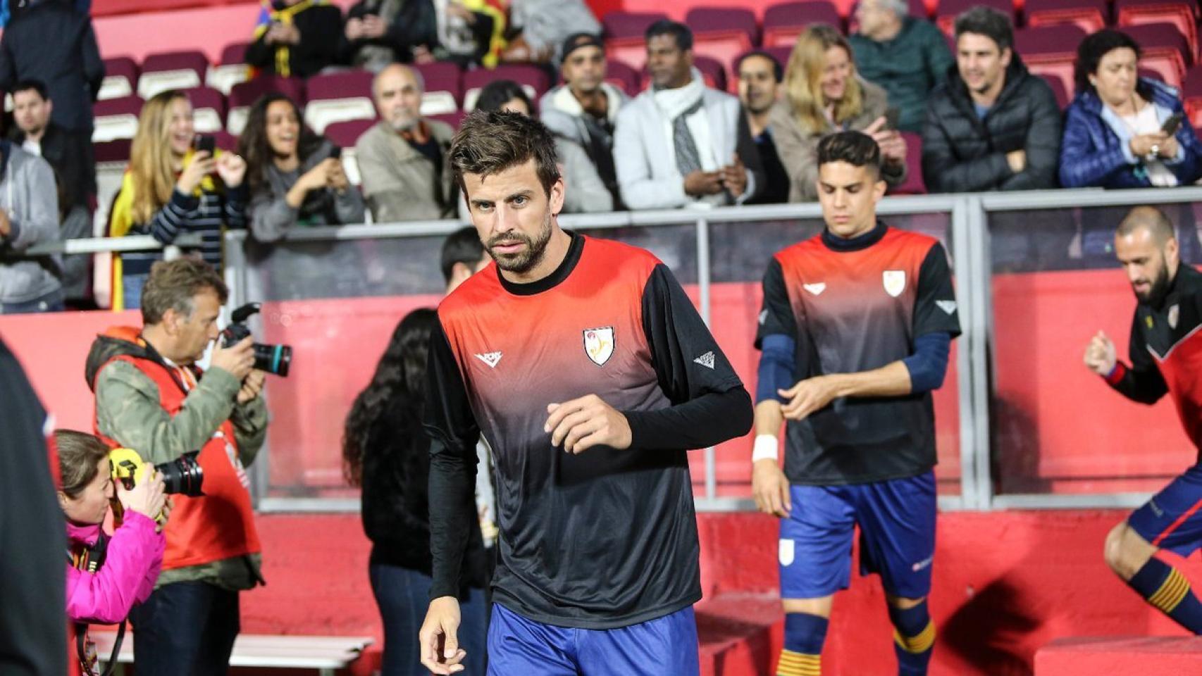 Gerard Piqué con la selección catalana. Foto: Twitter. (@FCF_CAT)