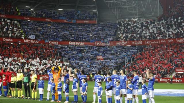 Partido entre el Sporting y el Oviedo. Foto: Twitter. (@RealOviedo)