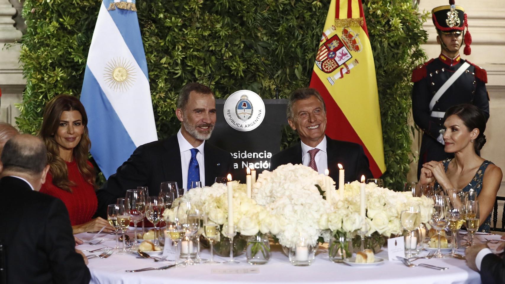 La cena de gala en honor a los Reyes en Argentina, en imágenes