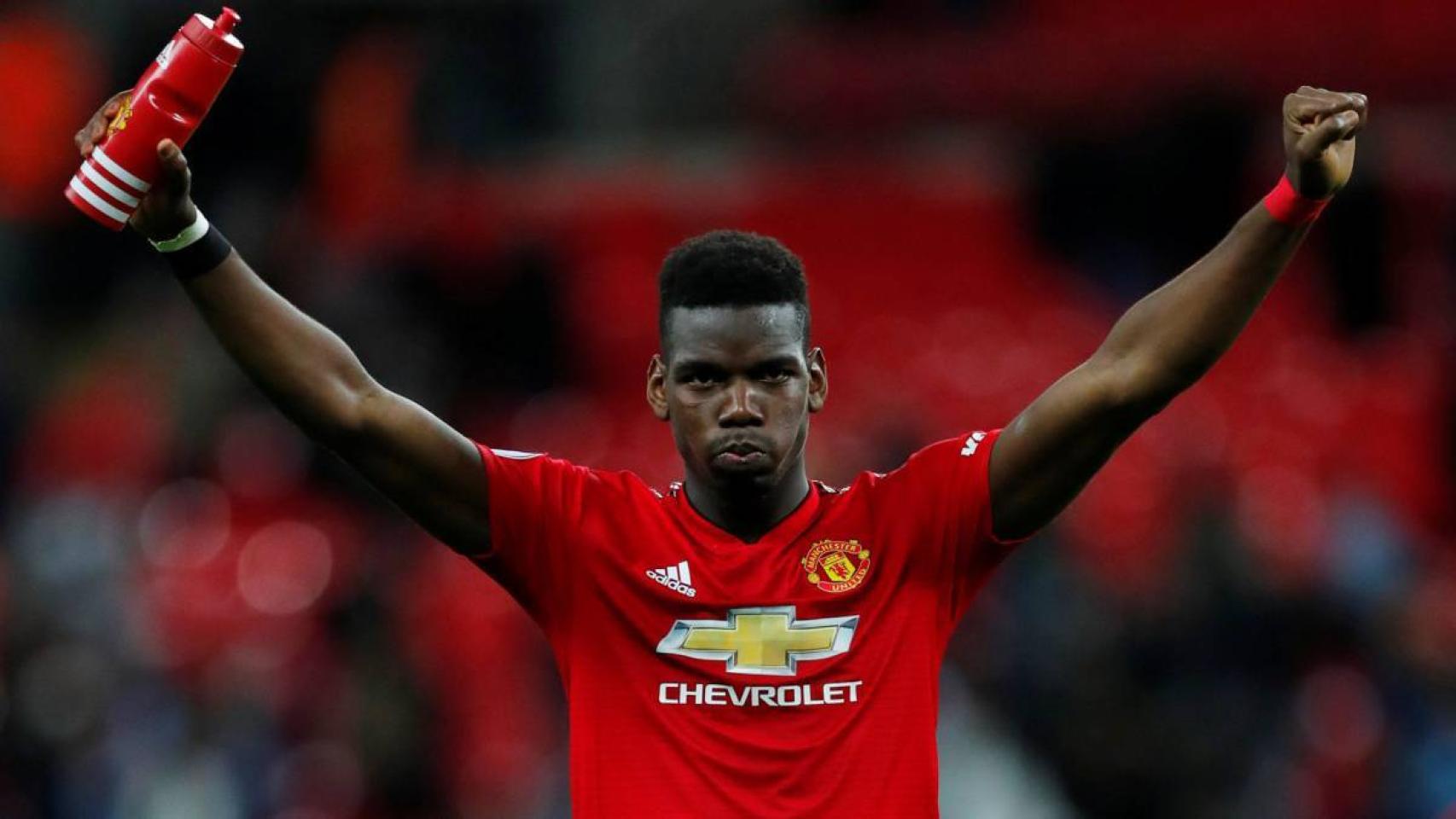 Pogba en un partido con el Manchester United