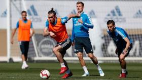 Bale, Kroos y Ceballos en el entrenamiento del Real Madrid
