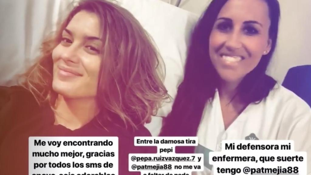 Candela Acevedo y una amiga en una imagen de redes sociales.