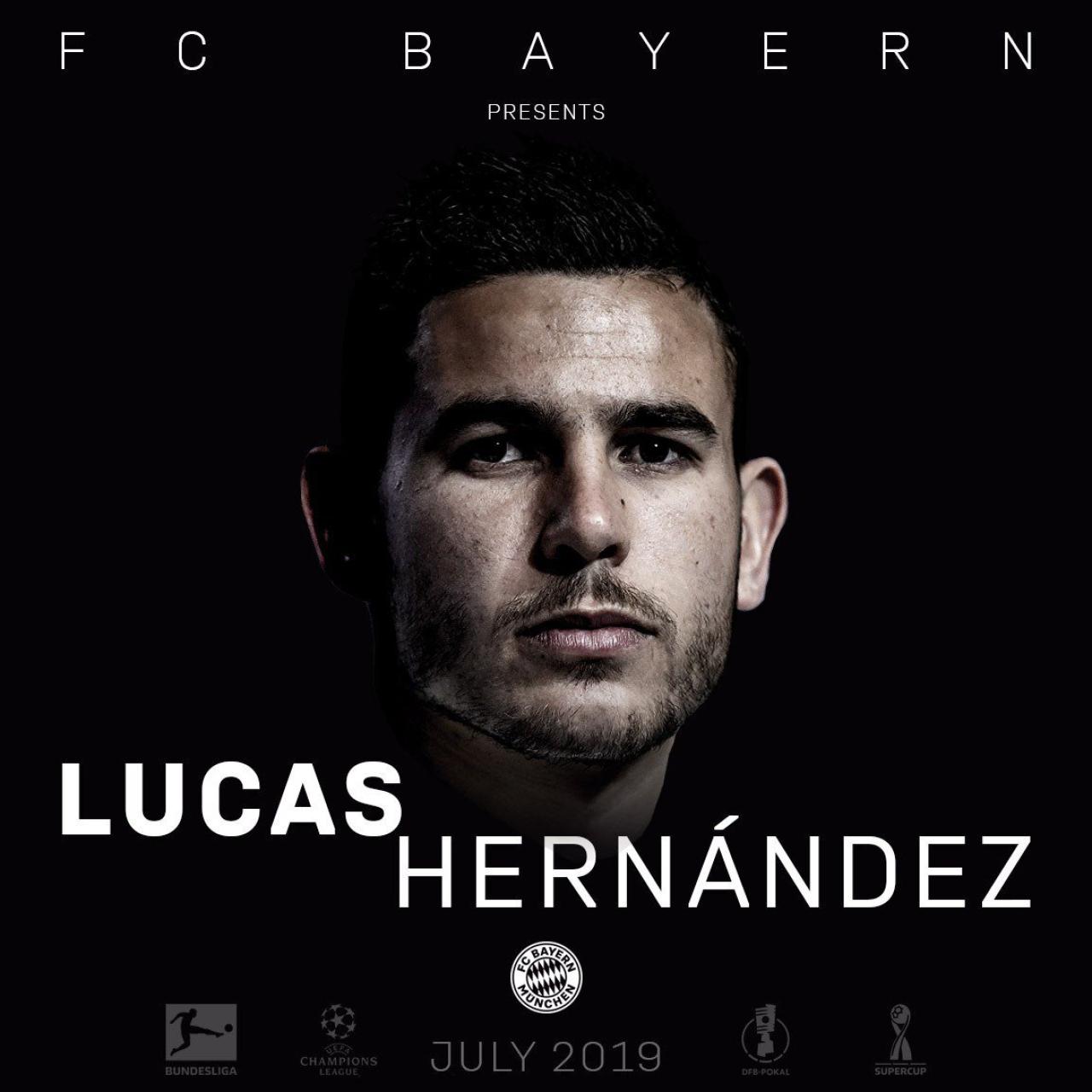 Lucas Hernández, nuevo jugador del Bayern. Foto: Twitter (@FCBayern)