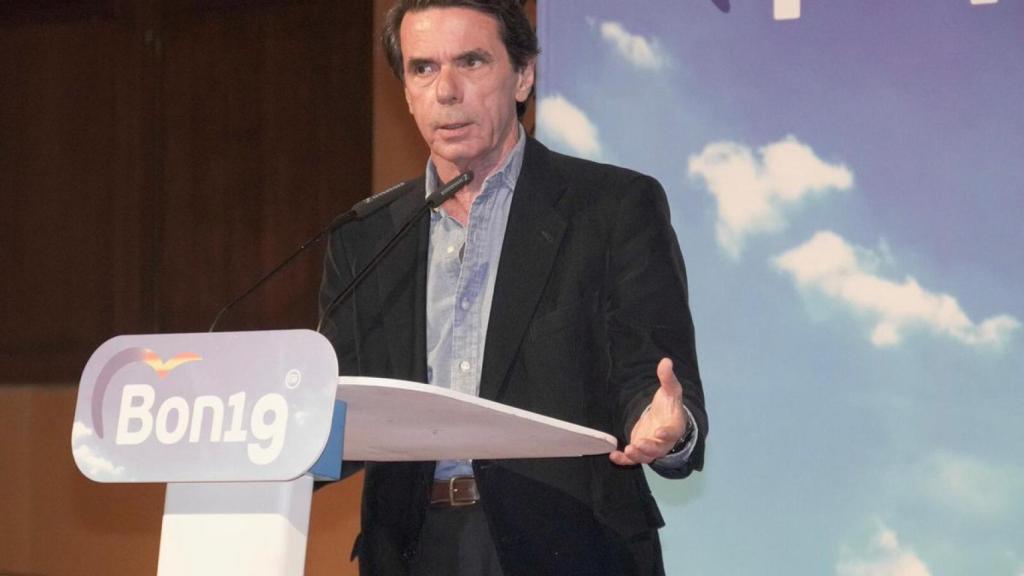 José María Aznar, en un acto de campaña del PP de la Comunidad Valenciana.