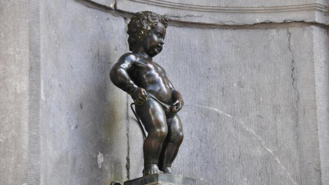 El Manneken-Pis en Bruselas.