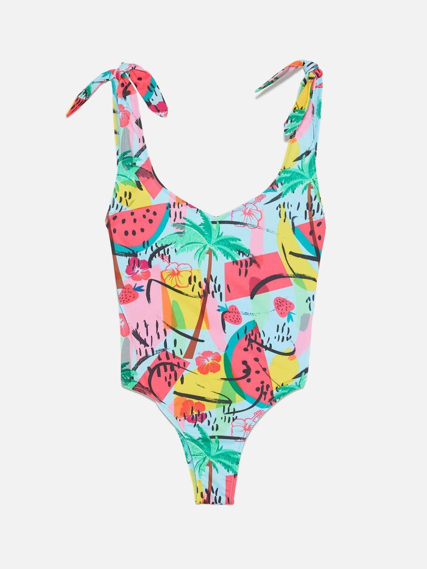 Bañador estampado de Zara agotado.