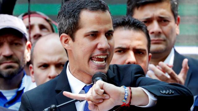 Juan Guaidó durante un acto en Caracas.