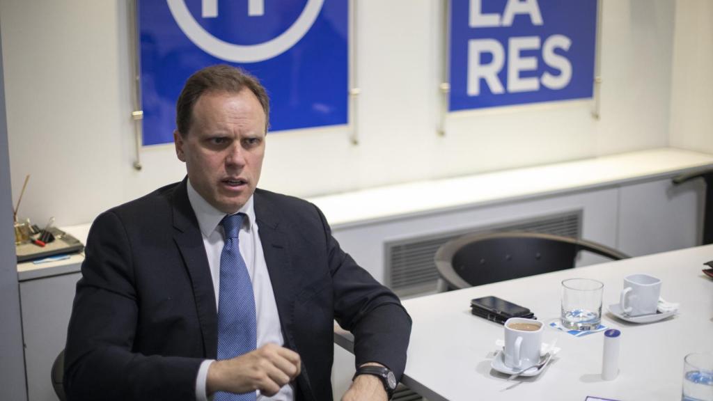 Daniel Lacalle, número 4 del PP por Madrid durante la entrevista con EL ESPAÑOL.