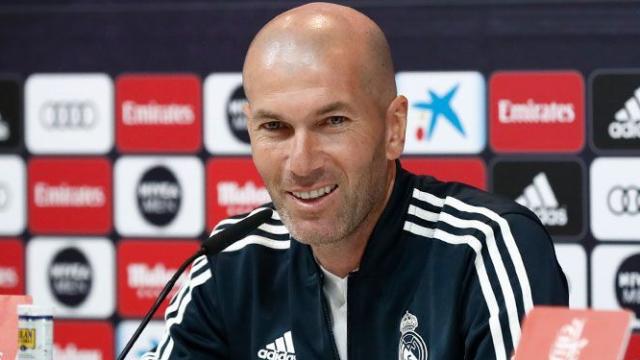 Zidane, en rueda de prensa con el Real Madrid