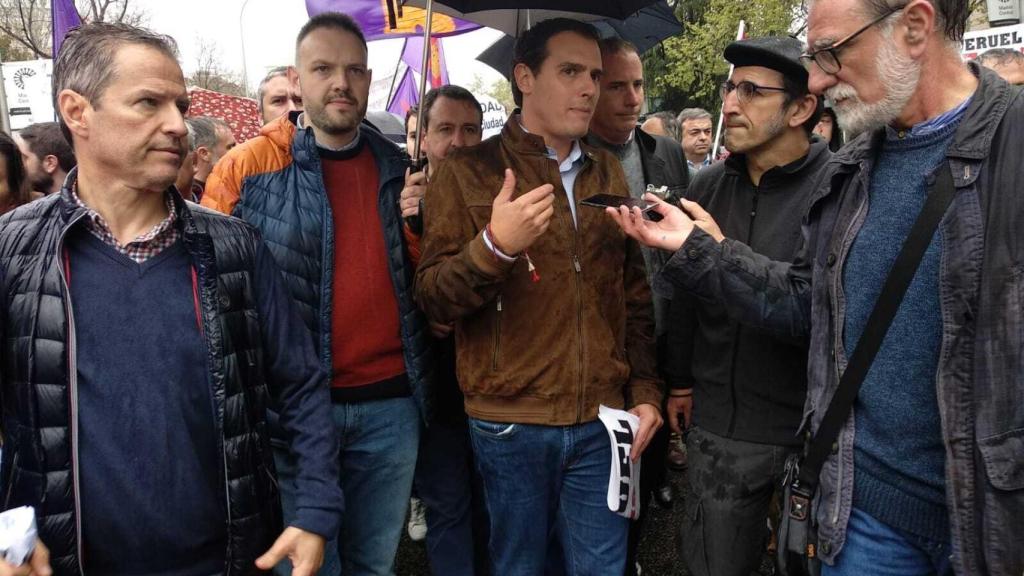 Albert Rivera en la marcha de la España Rural en Madrid.