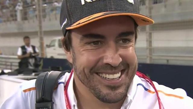 Fernando Alonso, antes de la carrera en Bahréin