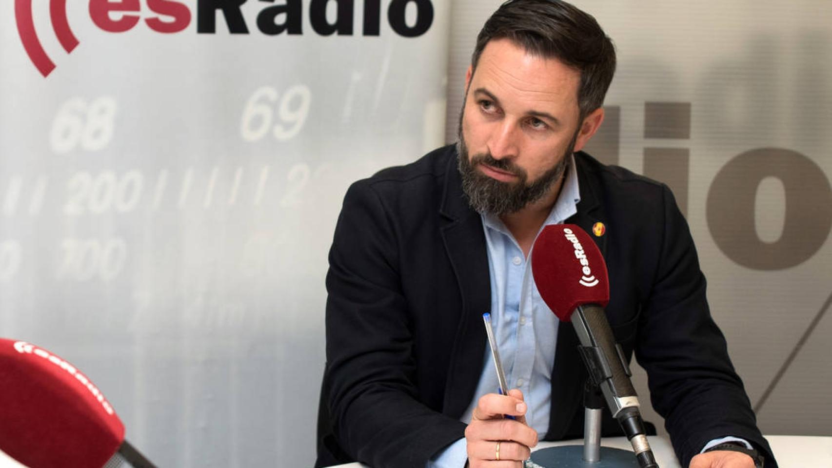 Santiago Abascal, presidente de Vox, entrevistado en esRadio.