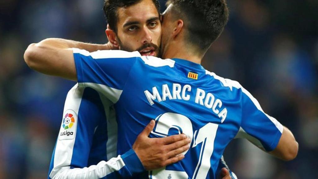 Borja Iglesias celebra su gol al Getafe