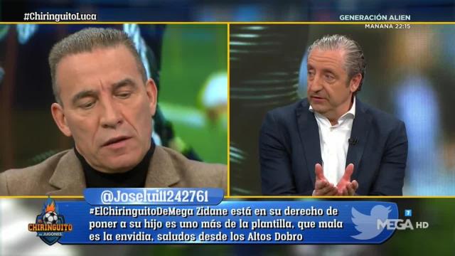 Buyo y Pedrerol, en El Chiringuito. Foto: Twitter (@elchiringuitotv)