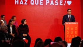 Pedro Sánchez, en el acto de presentación de su campaña, este martes.