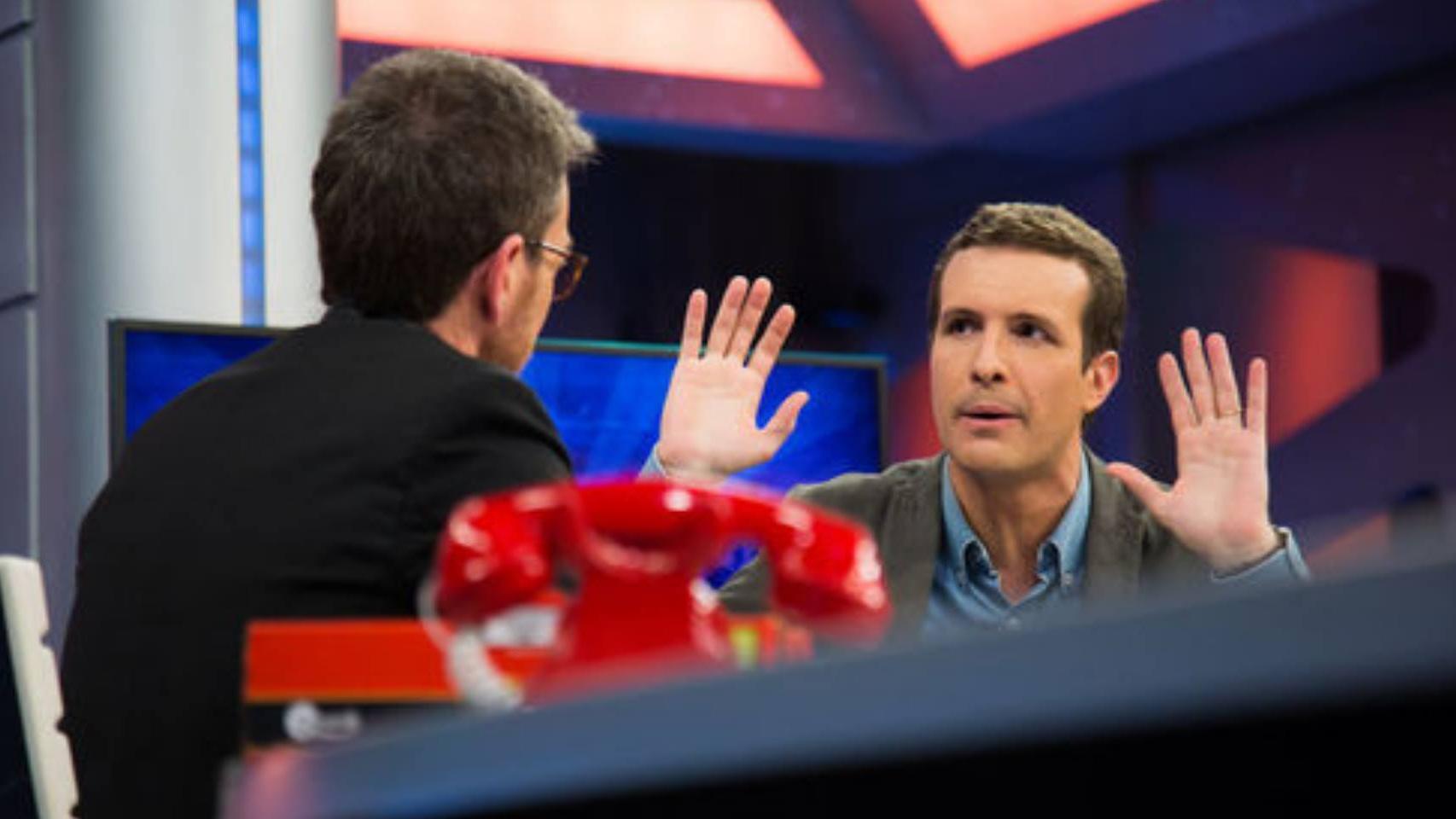 Pablo Casado no ha venido a divertirse al Hormiguero.