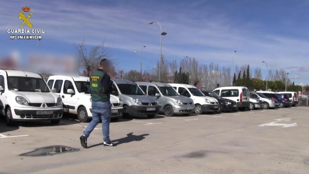 Vehículos intervenidos por la Guardia Civil en el marco de la operación.