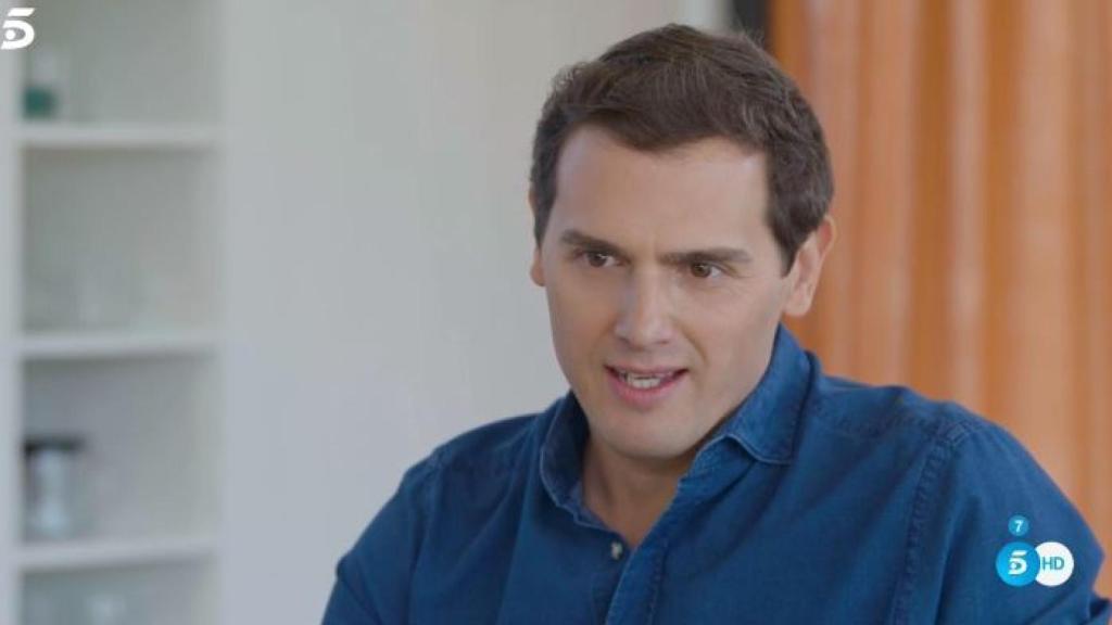 Albert Rivera durante la entrevista con Bertín Osborne en 'Mi casa es la tuya'.