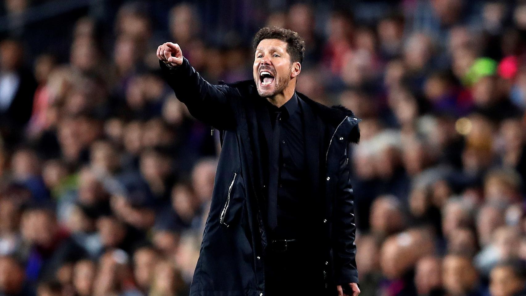 Simeone, durante un momento del partido