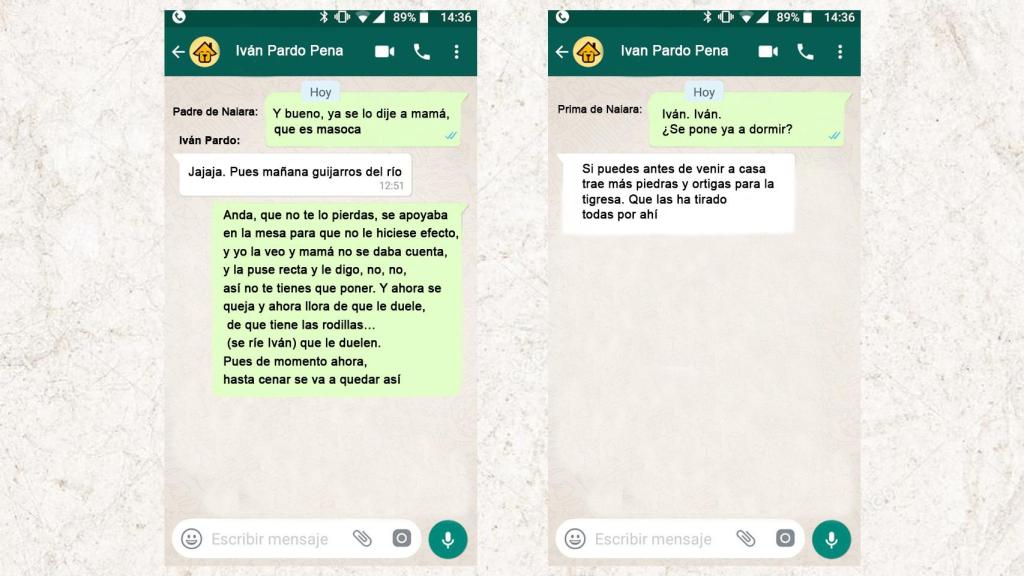 Una de las conversaciones durante los días que duró la tortura. No la dejaban en paz.