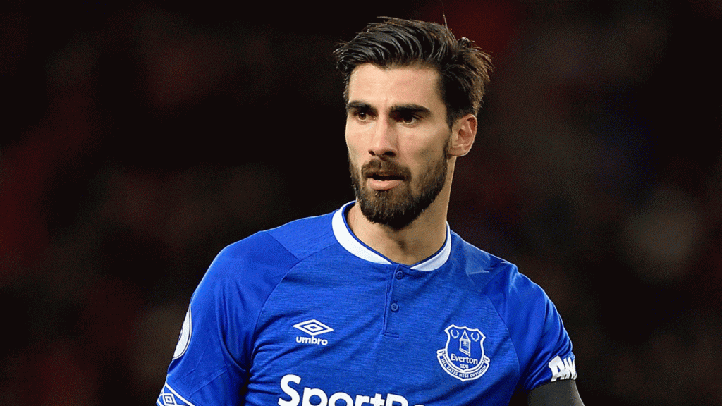 André Gomes, con el Everton. Foto: evertonfc.com